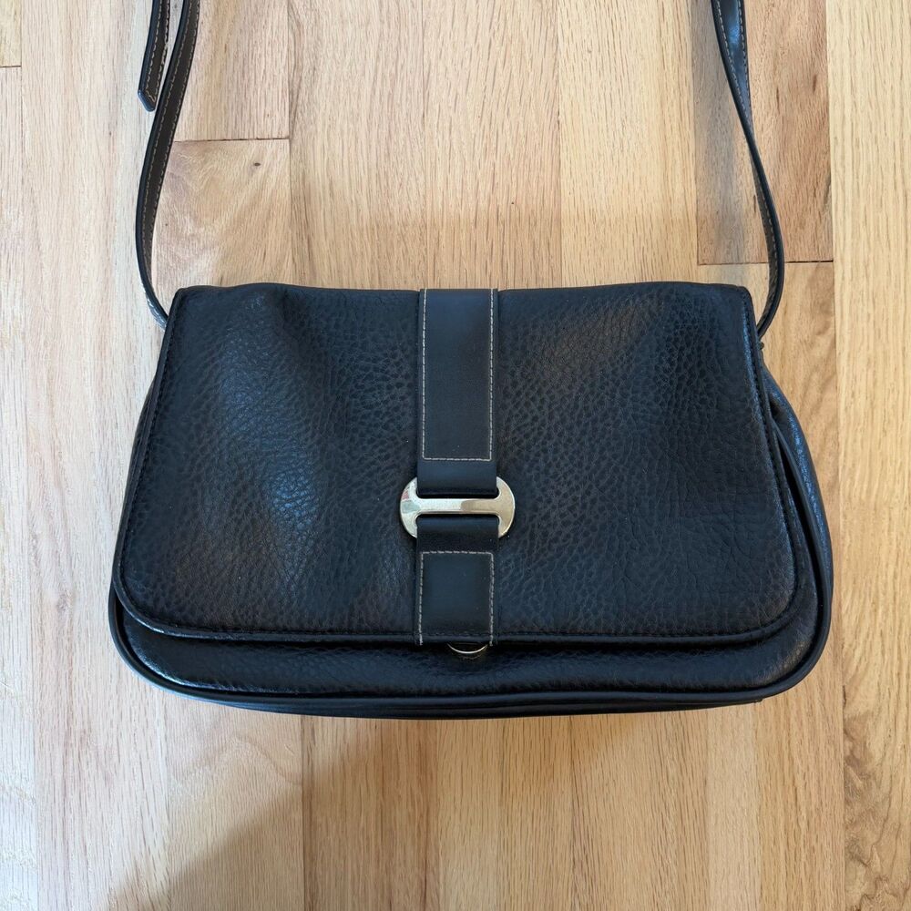 Vintage Jaclyn Smith 90s Minimalist Black Shoulder Bag/Crossbody Purse